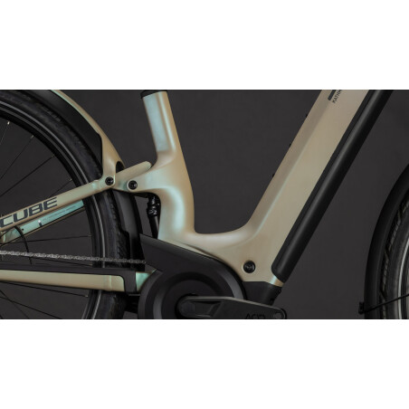 Cube Kathmandu Hybrid One11 HPC SLT 800 Wh E-Bike Easy Entry 28" glintsand&acute;n&acute;oatgrey