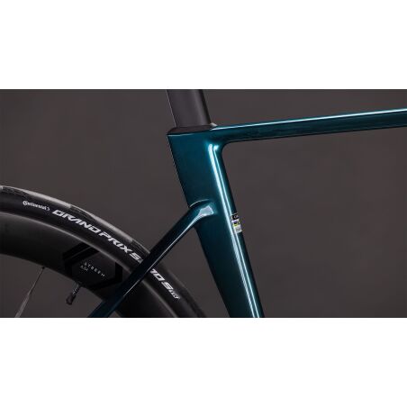 Cube Litening Air C:68X SLX Rennrad Diamant 28" chromeblue&acute;n&acute; liquidblue