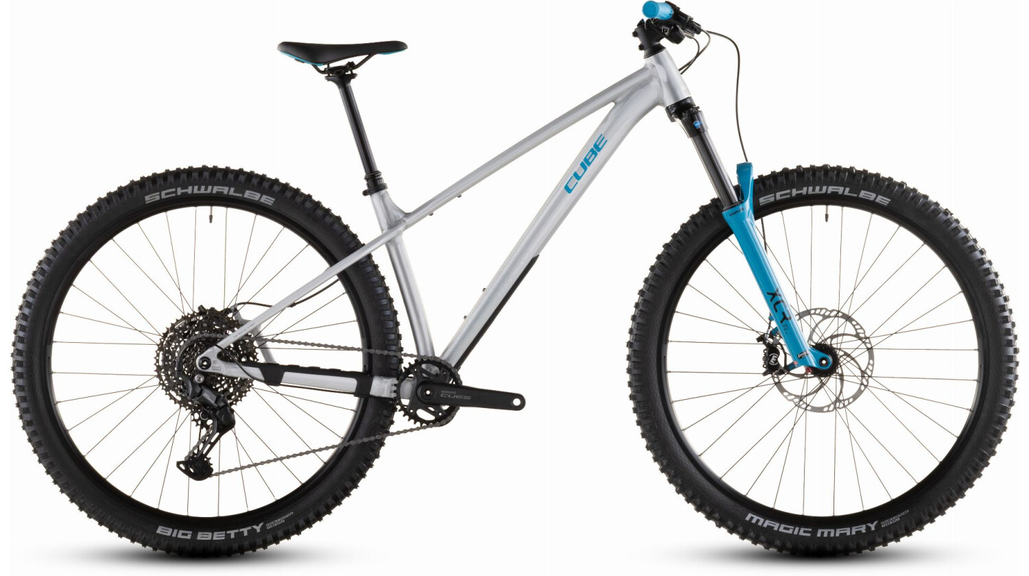 Cube Reaction TM One MTB-Hardtail Diamant rawmetal´n´blue