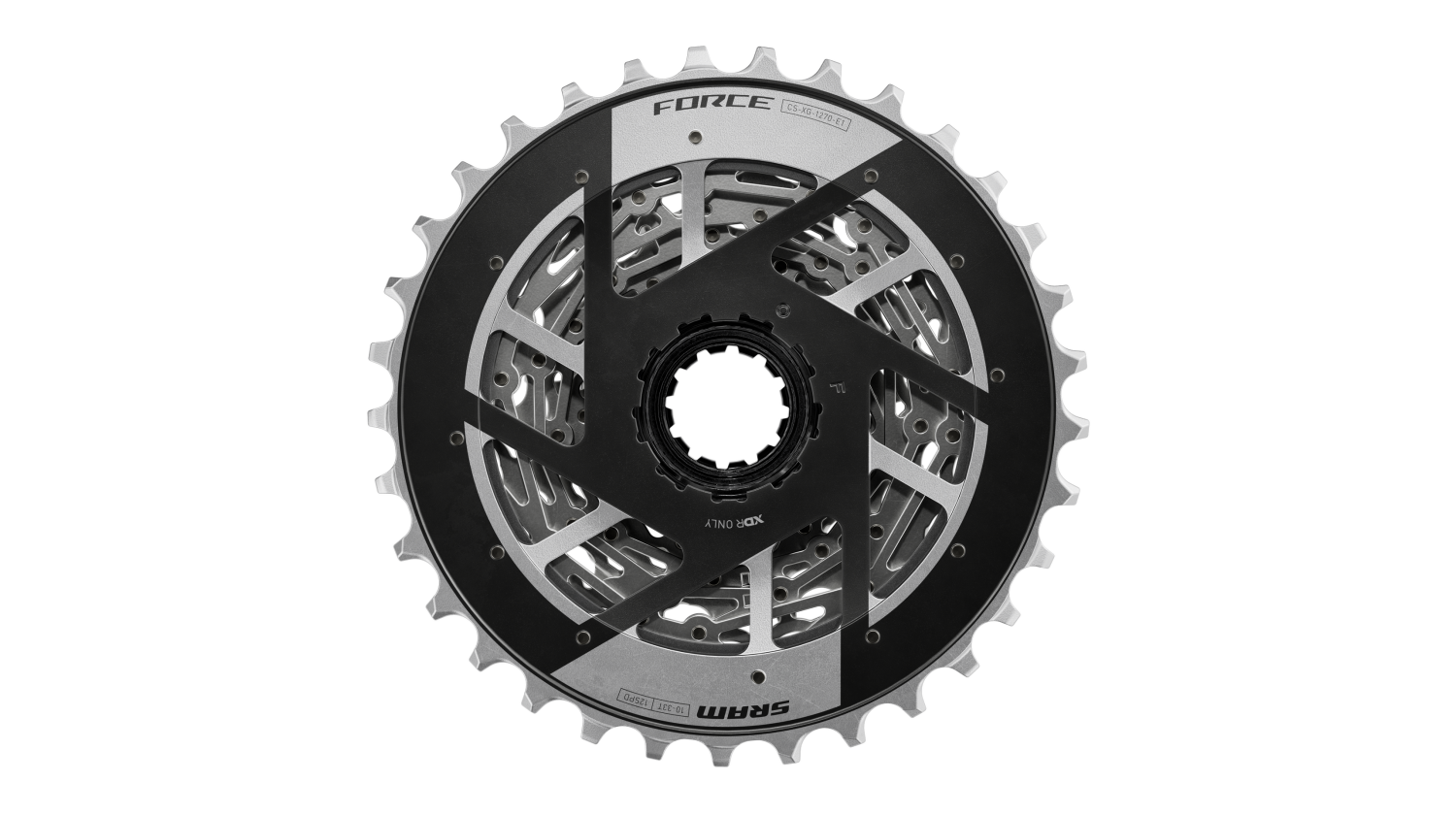 SRAM XG-1270 E1 Kassette 12-fach, XDR-Body silber/schwarz