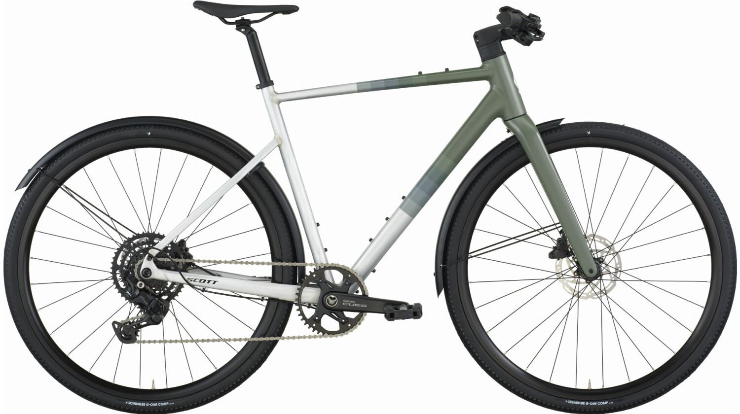 Scott Metrix 30 EQ Fitnessbike Diamant 28" alloy silver/wenge green