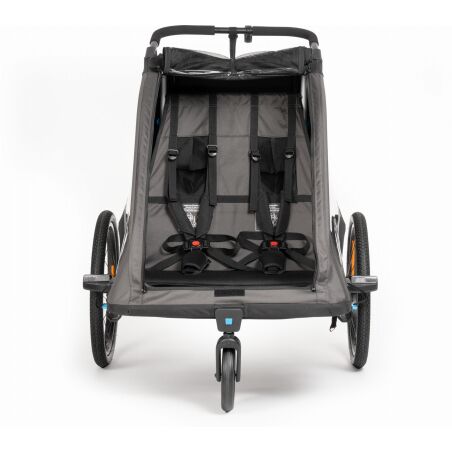 Cube Kinder Fahrradanh&auml;nger Double PURE black&acute;n&acute;grey