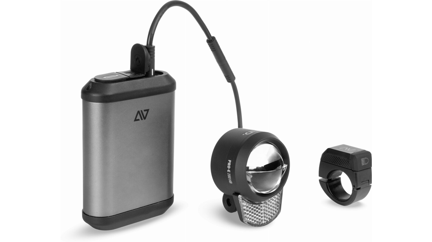 Acid Frontlicht PRO-E 200 Lux HB PowerBank black, space grey`n`black