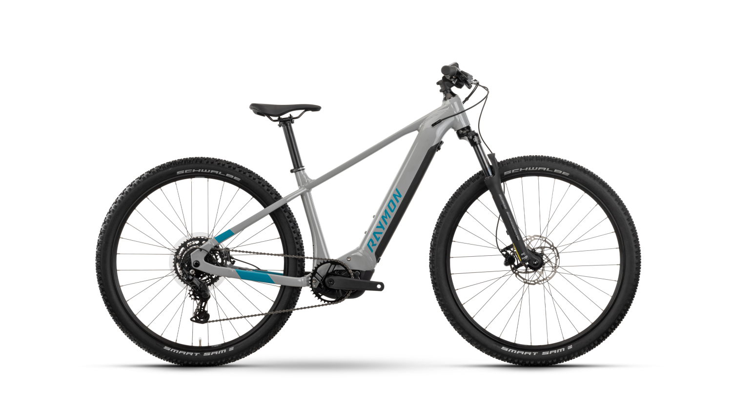 Raymon Hardray 500 Wh E-Bike Hardtail Diamant timeless/cyan/black