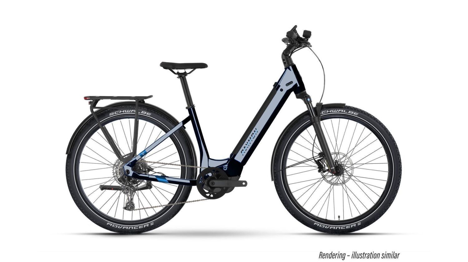 Raymon Tourray 720 Wh E-Bike Wave 27,5" nebular blue/chrome