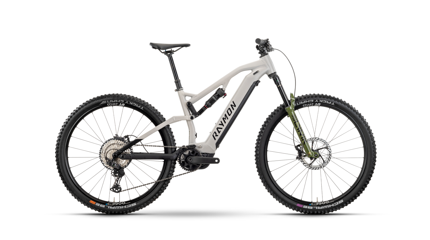 Raymon Trailray 150 Ultra 800 Wh E-Bike Fully 29" timeless/black/olive