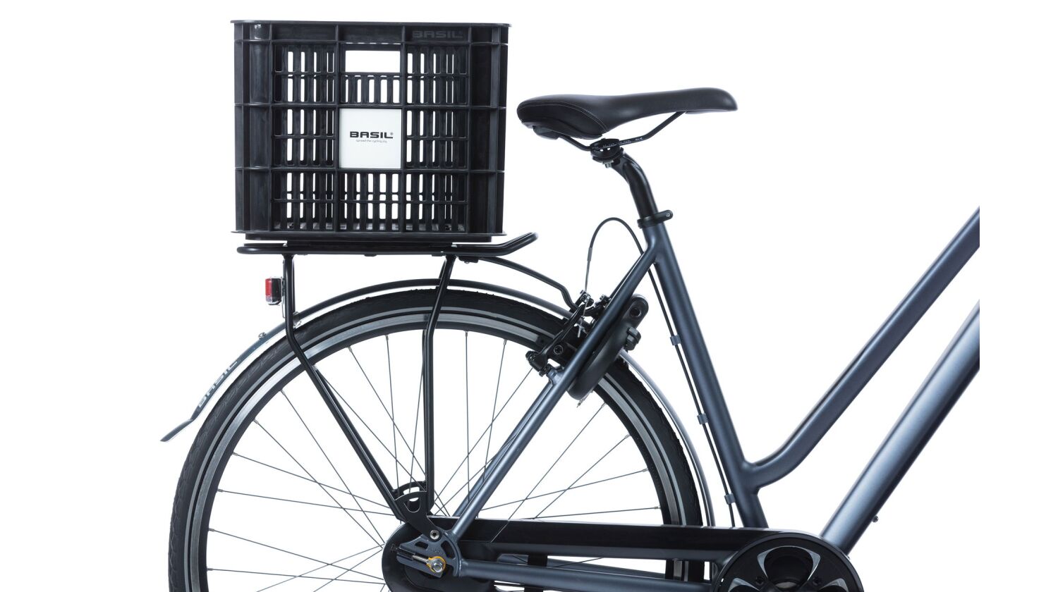 Basil Crate L MIK 2.0 Kunststoff-Fahrradkasten schwarz 40 L