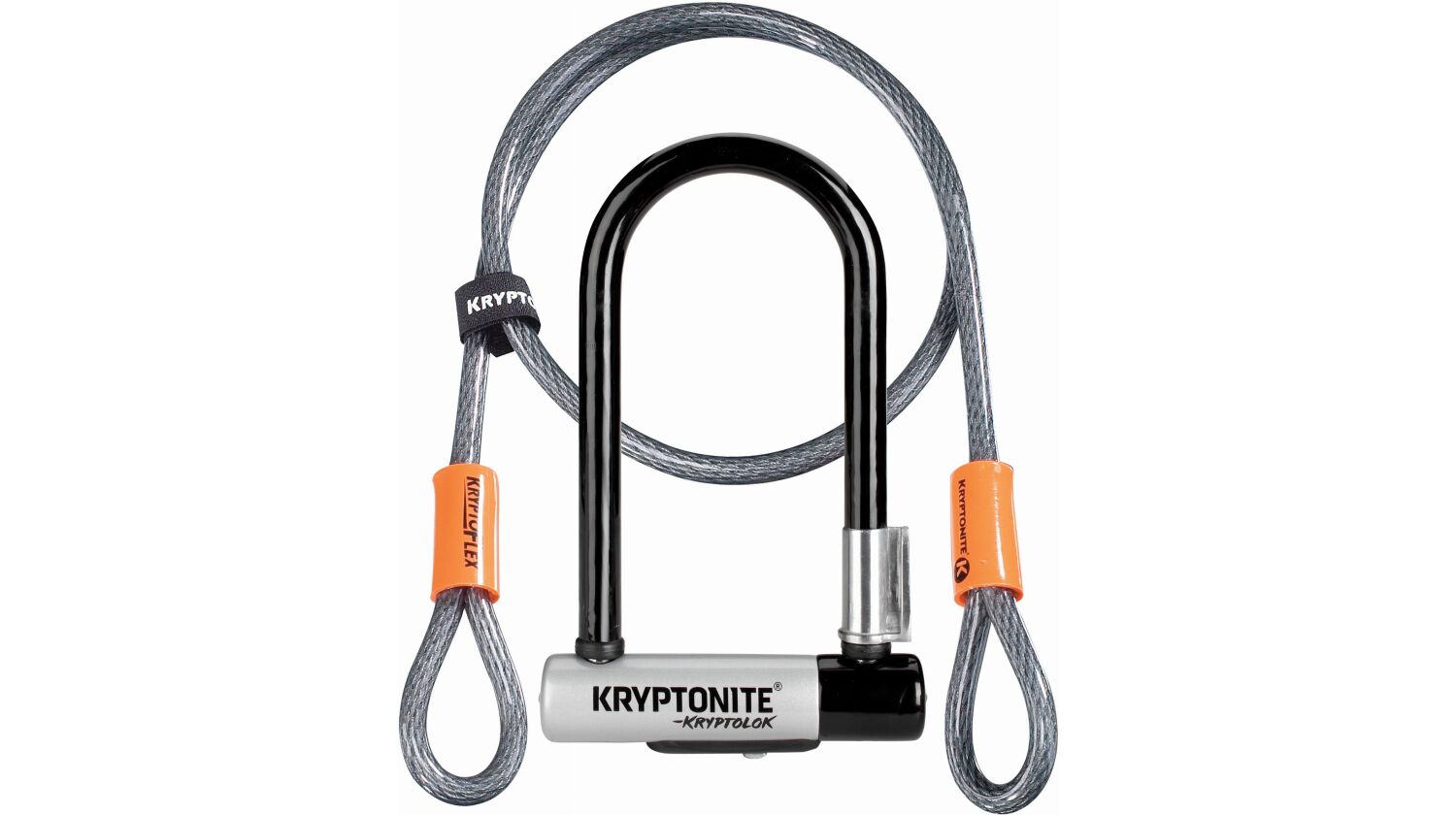 Kryptonite KryptoLok Mini 7 inkl. Flex-Cable, inkl. FlexFrame-Halterung Bügelschloss