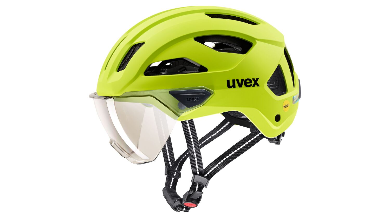 Uvex Stride Visor Mips Helm lime matt