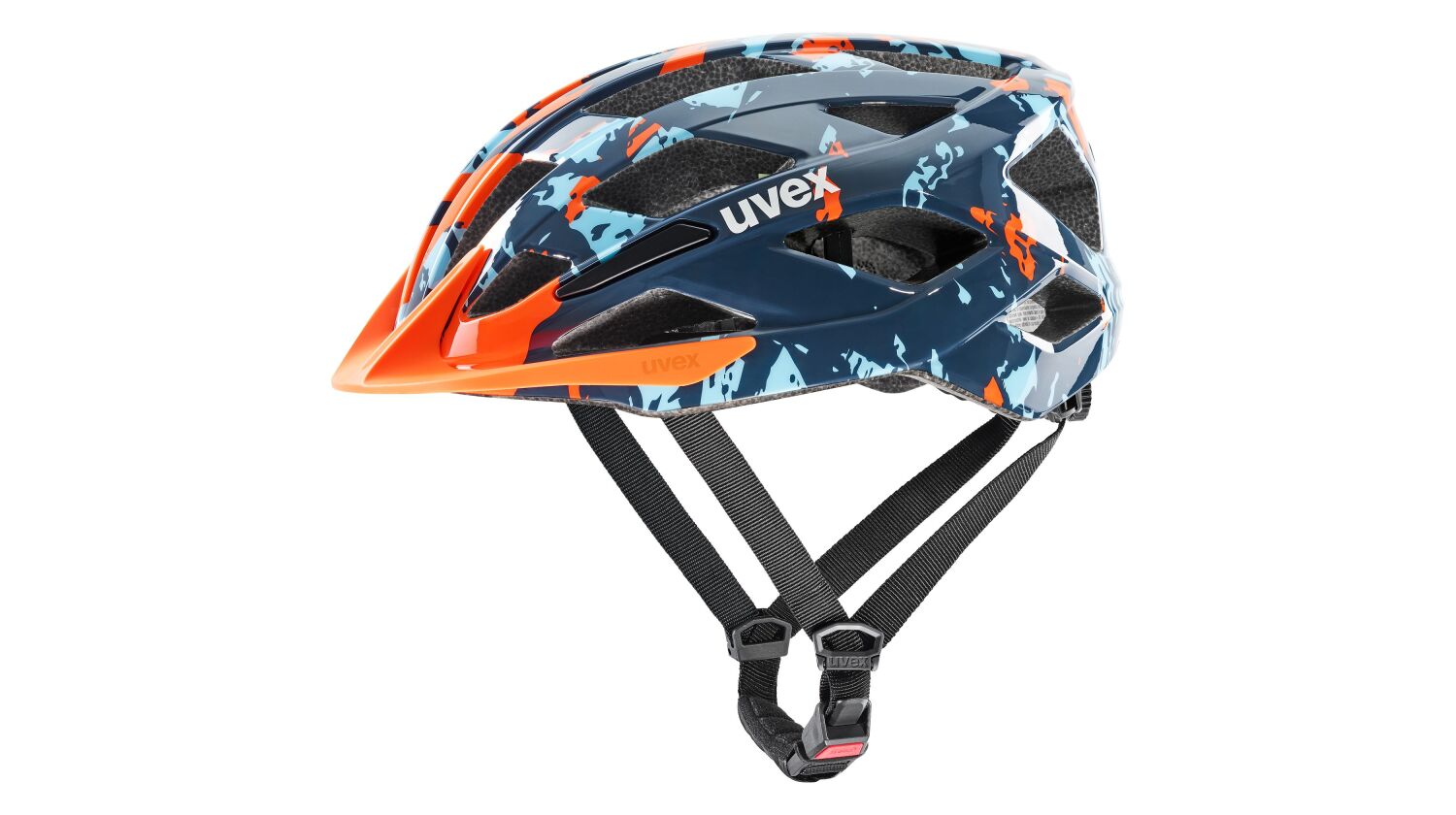Uvex Air Wing 2 Kinder-Helm papaya-bubble blue