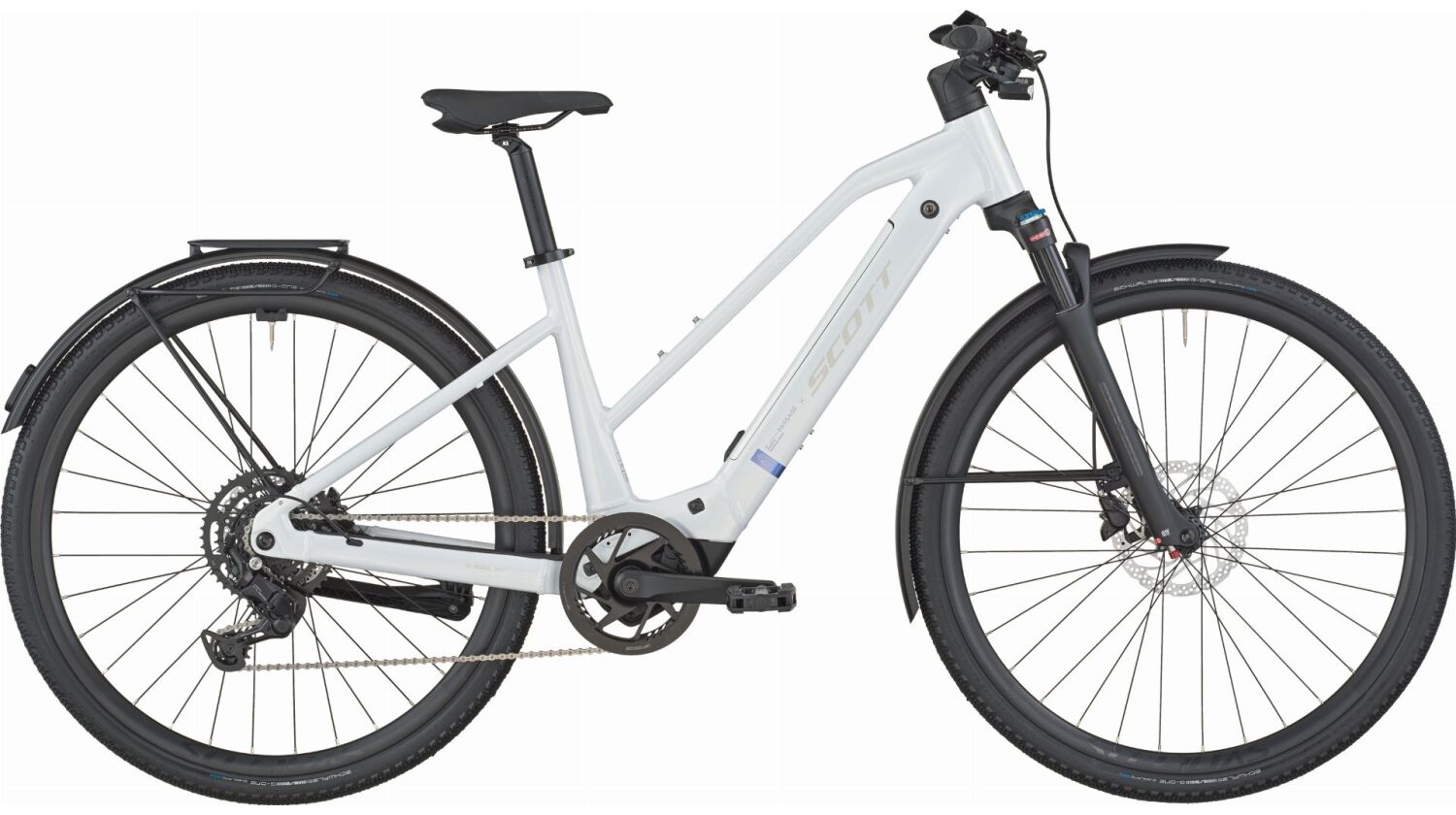 Scott Passage 20 Slope 400 Wh E-Bike Trapez 28" bianco white