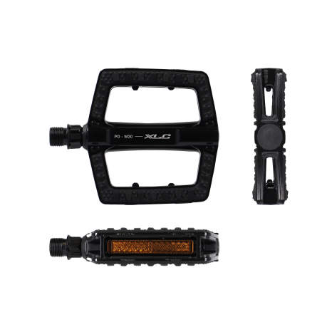 XLC Flat Pedal PD-M30 schwarz mit Reflektor
