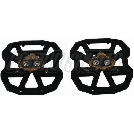NG Sports Keihee Pedalplattform Adapter f&uuml;r Klickpedale 2-Loch + 3-Loch 1 Paar schwarz 90 x 80 x 7 mm