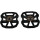 NG Sports Keihee Pedalplattform Adapter für Klickpedale 2-Loch + 3-Loch 1 Paar schwarz 90 x 80 x 7 mm