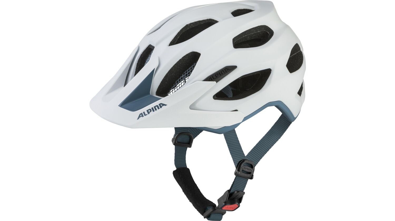 Alpina Carapax 2.0 MTB-Helm white pebble blue matt