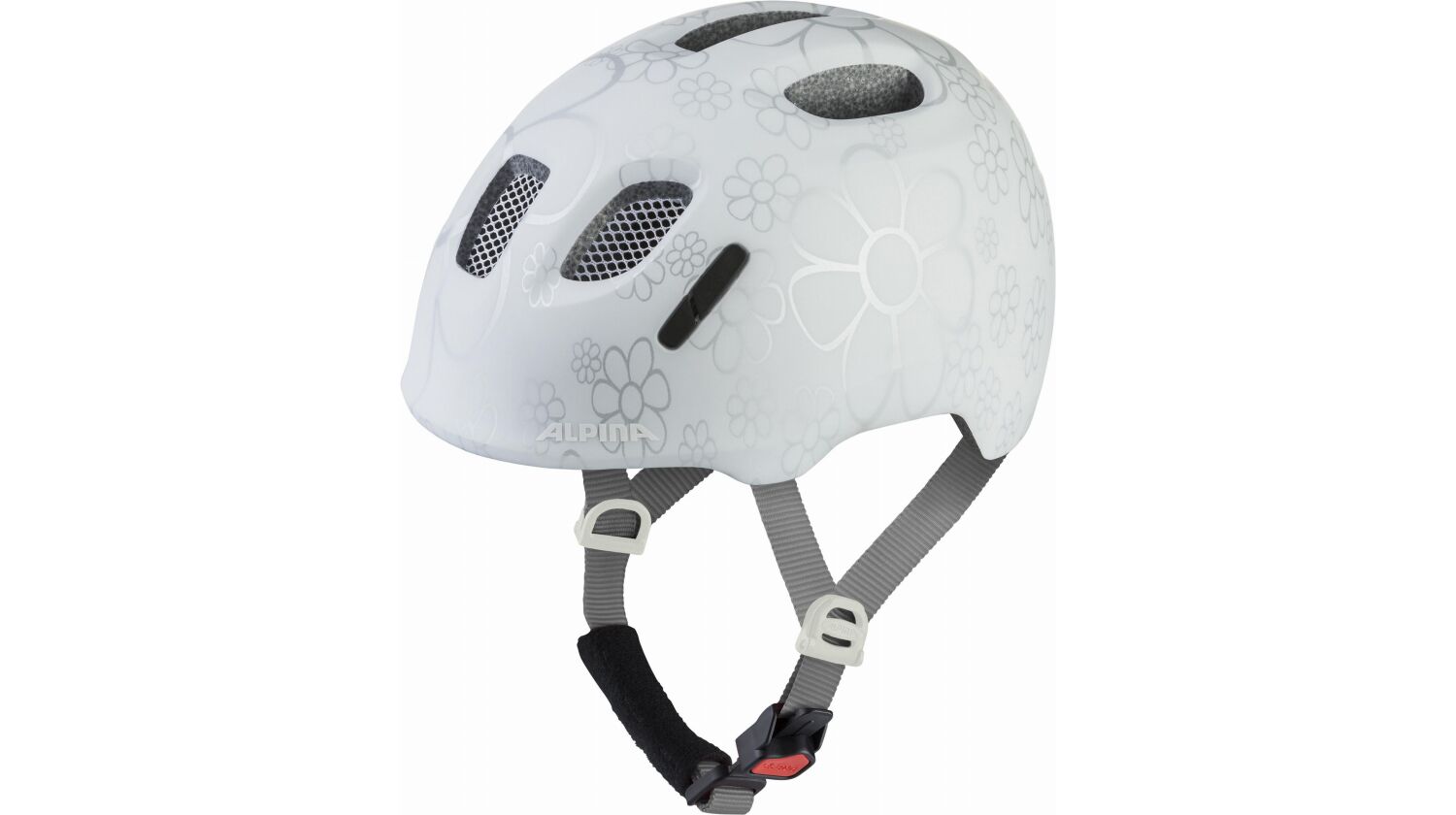 Alpina Ximo 2 LE Kinder-Helm pearl white flowers matt
