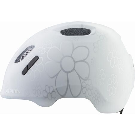 Alpina Ximo 2 LE Kinder-Helm pearl white flowers matt
