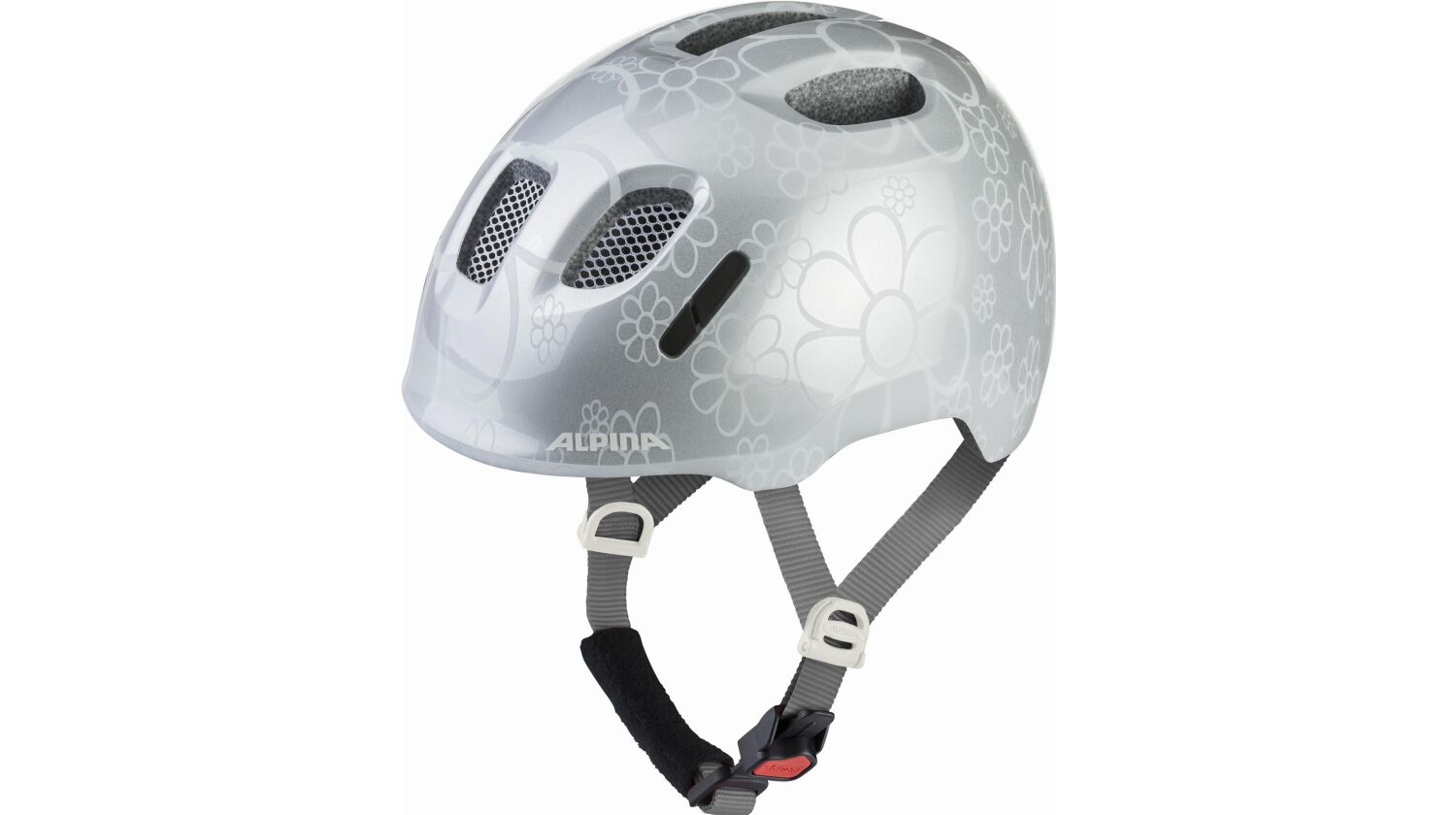 Alpina Ximo 2 Kinder-Helm silver flower gloss