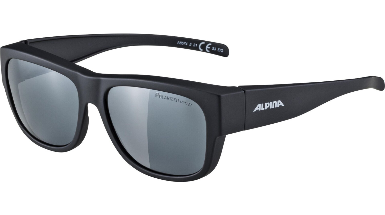 Alpina Overview II P Sportbrille black matt/polarisation mirror black one size