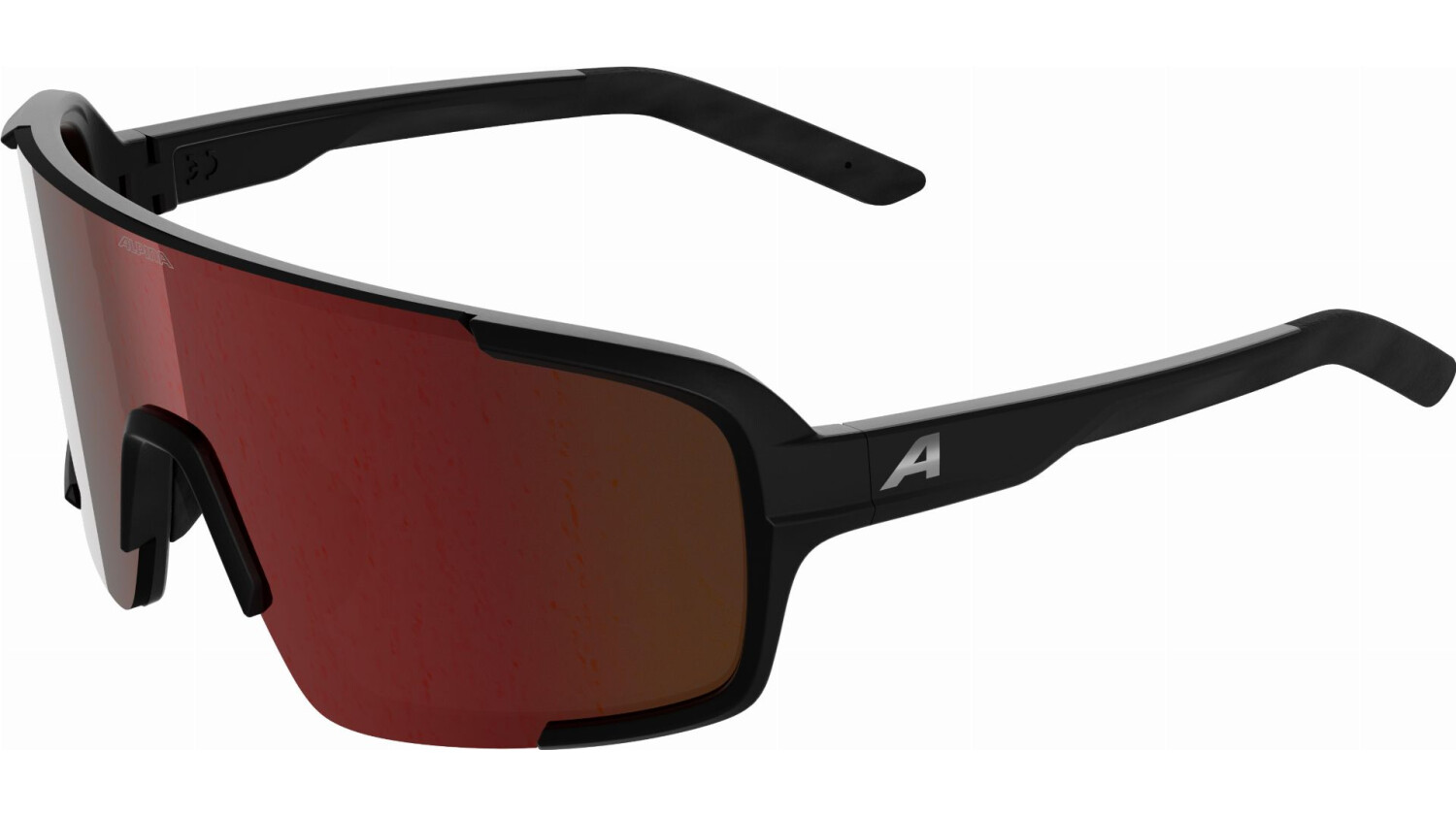 Alpina Lumin Sportbrille black matt/mirror red one size