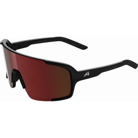 Alpina Lumin Sportbrille black matt/mirror red one size