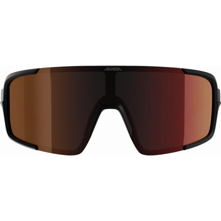 Alpina Lumin Sportbrille black matt/mirror red one size