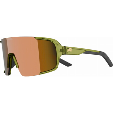 Alpina Lumin Sportbrille green transparent/mirror gold one size