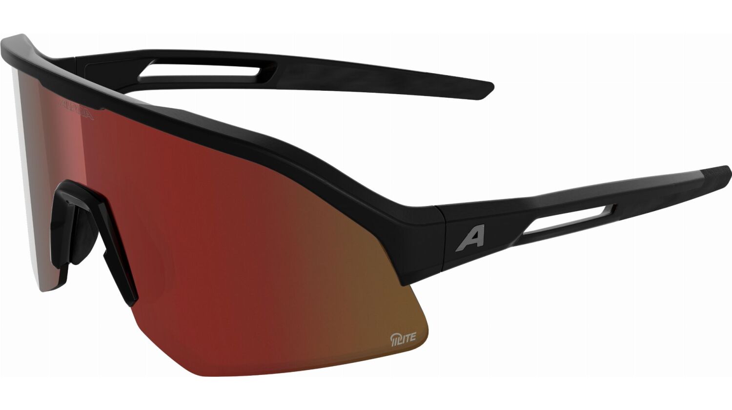 Alpina Sonic HR M Q-Lite Sportbrille black matt/mirror red one size