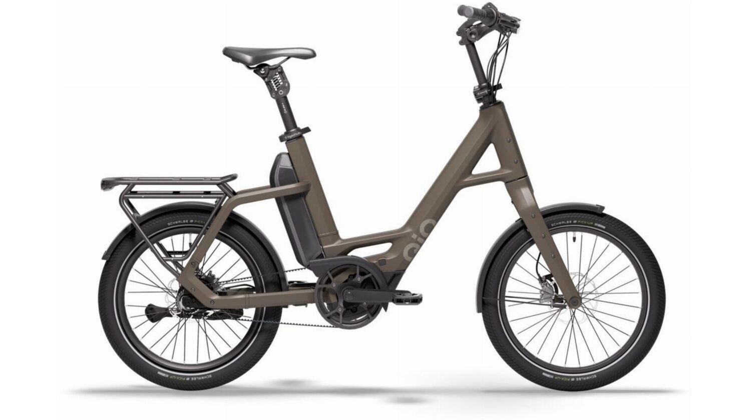 QiO Compact PX5+ 800 Wh E-Kompaktrad 20" dark olive matt 48 cm