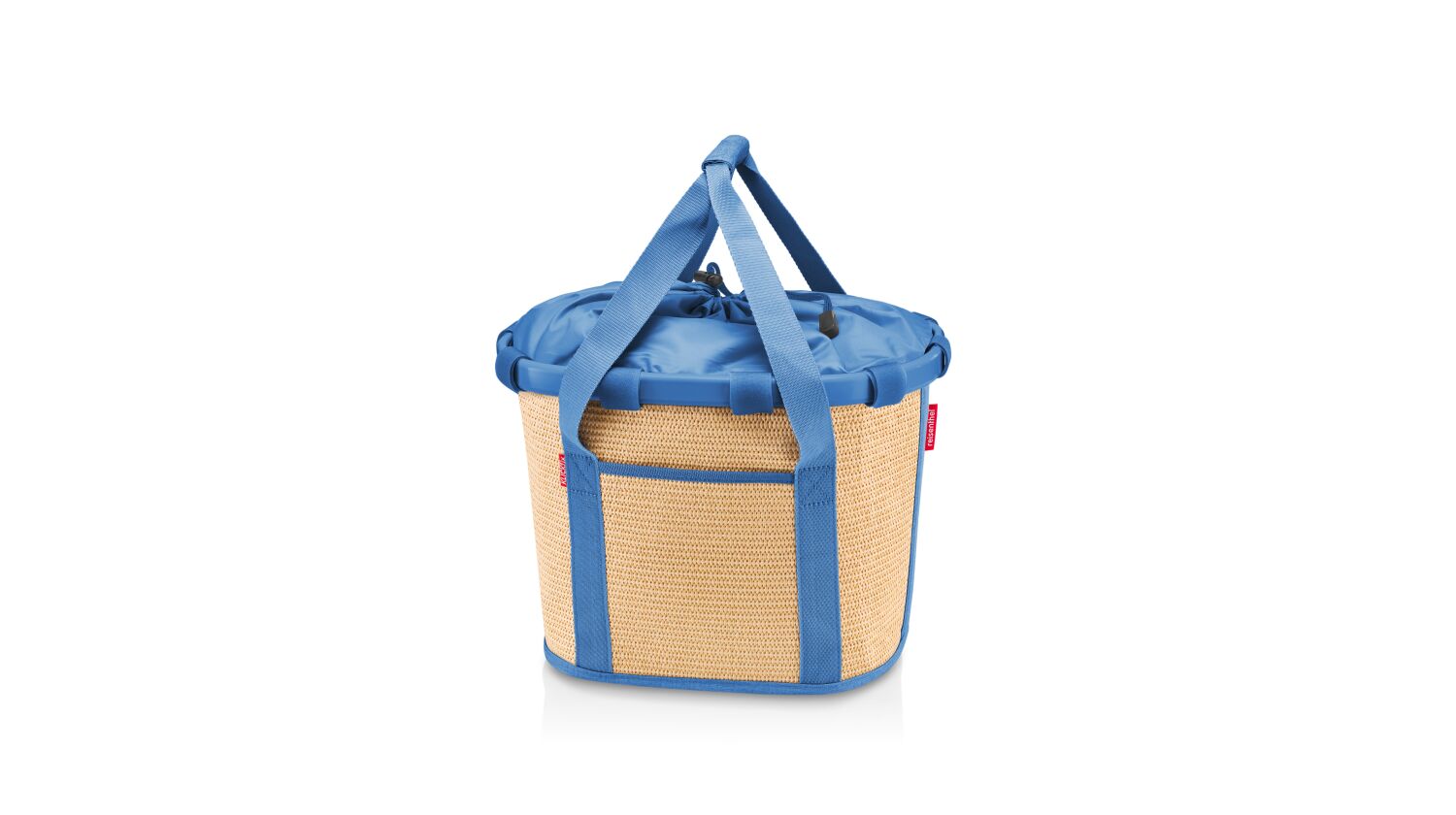 KLICKfix Bikebasket Lenkertasche Bastlook raffia blue