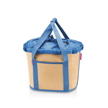 KLICKfix Bikebasket Lenkertasche Bastlook raffia blue