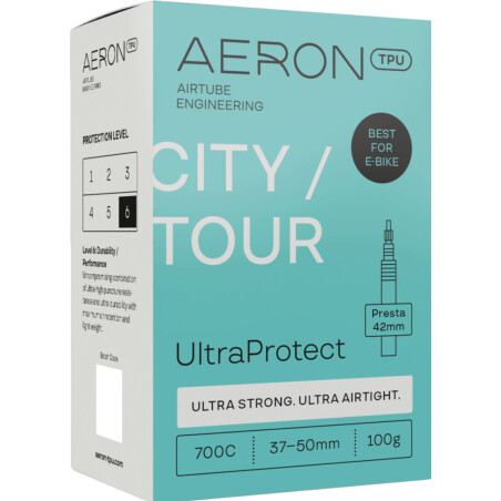 Aeron/TPU City/Tour - UltraProtect 37-50 mm Schlauch 28" black Ventil SV 42 mm