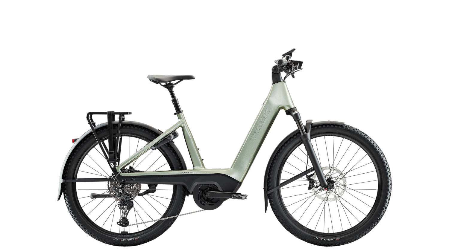Trek Charter+ 4 Trail Lowstep 800 Wh E-Bike Wave 27,5" lichen green