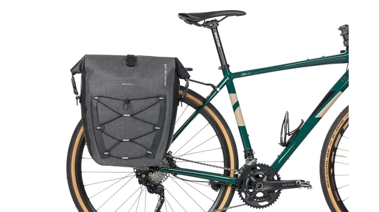 Basil Miles Einzeltasche Navigator Storm MIK Studs L, 25-31 ltr. schwarz