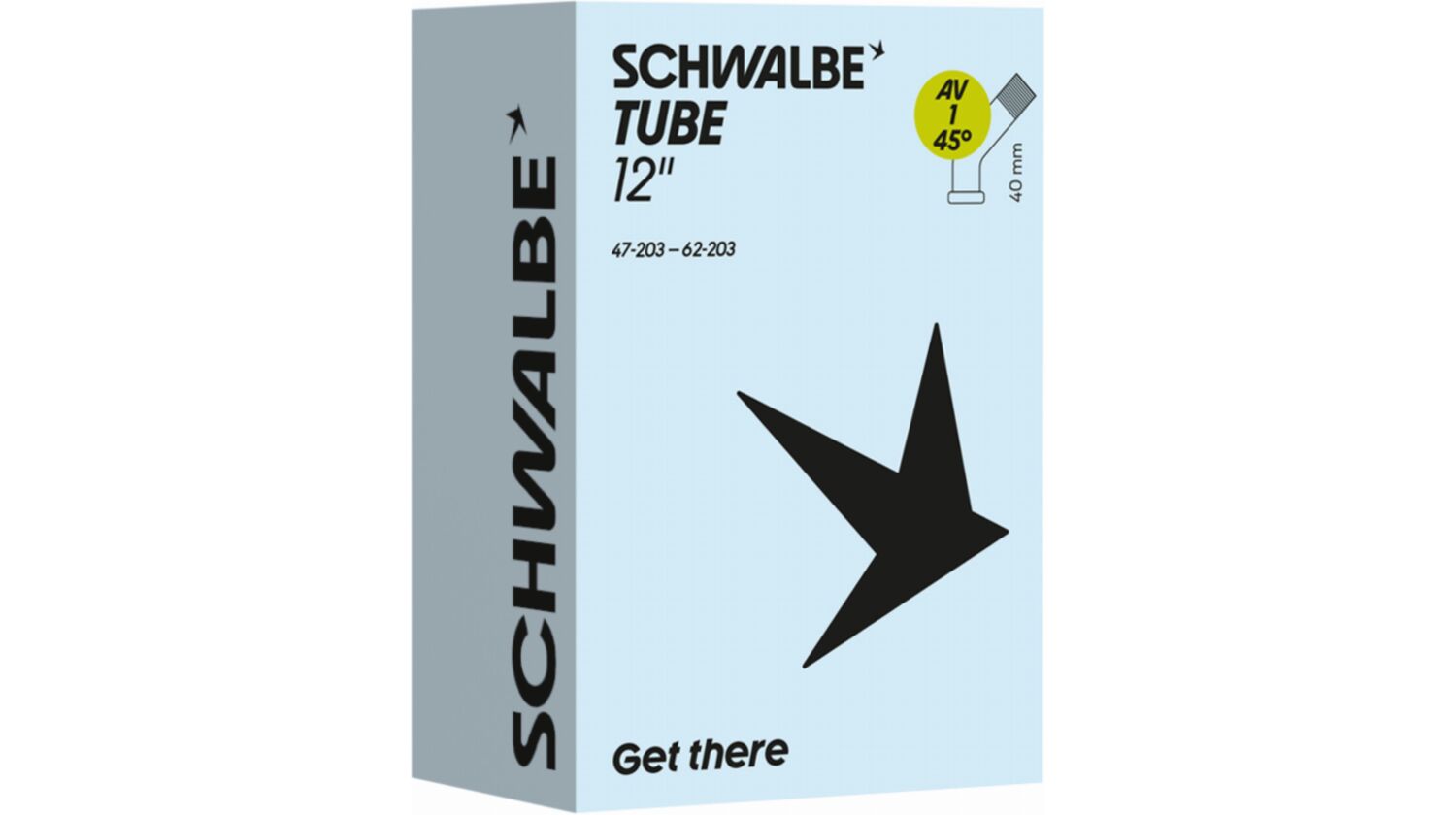 Schwalbe Standard Schlauch 12" NR. 1 schwarz ETRTO 47/62-203
