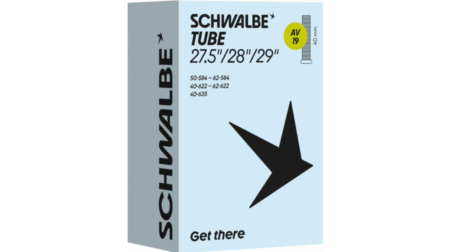 Schwalbe Standard Schlauch 27,5"/28"/29" NR. 19 schwarz ETRTO 40/62-584/635