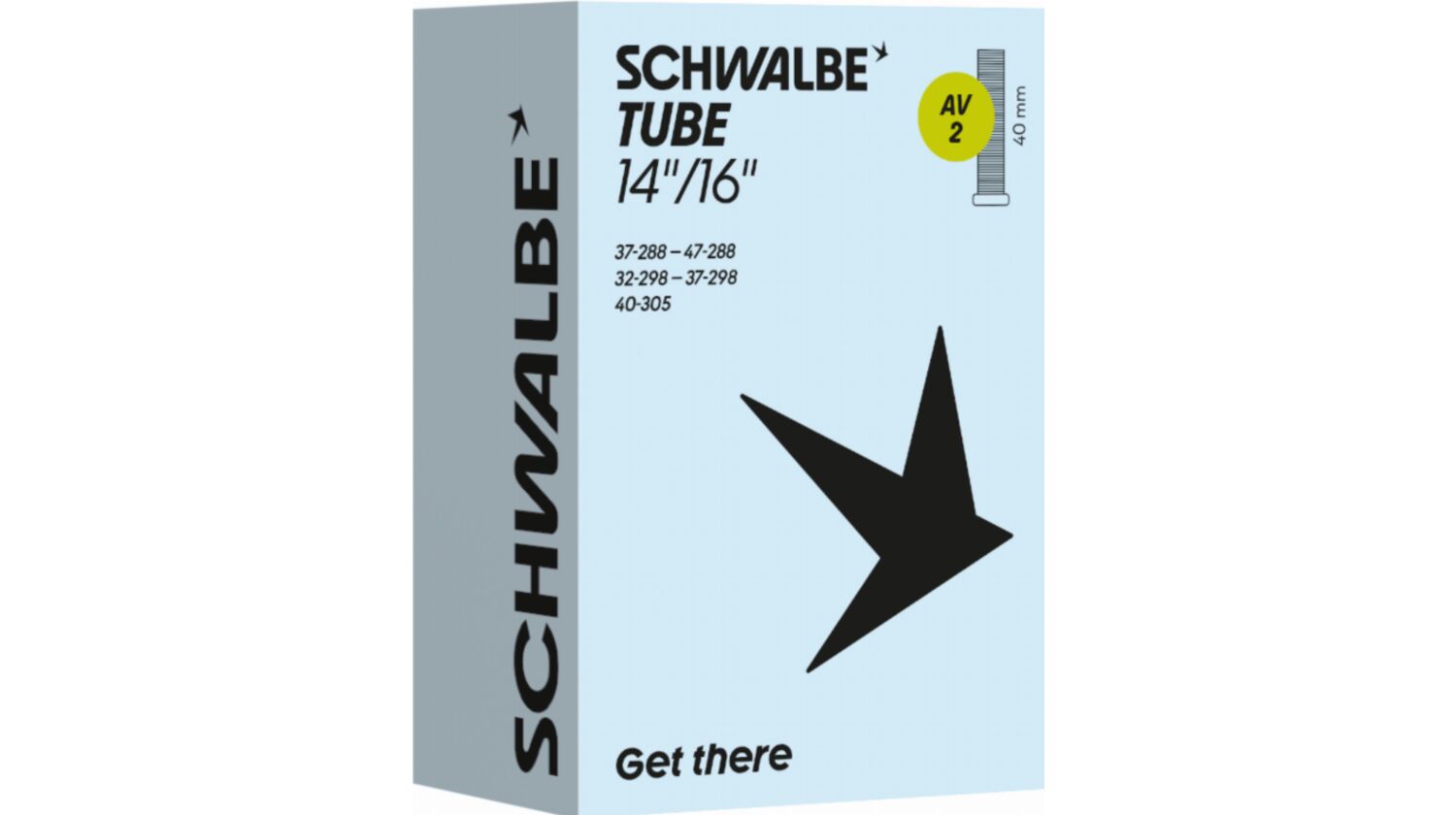 Schwalbe Standard Schlauch 14"/16" NR. 2 schwarz ETRTO 32/47-288/305