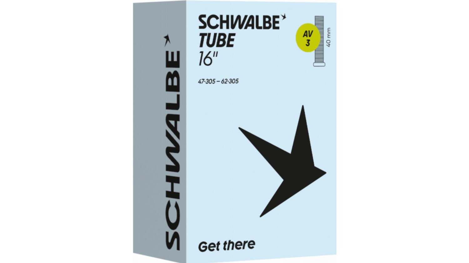 Schwalbe Standard Schlauch 16" NR. 3 schwarz ETRTO 47/62-305
