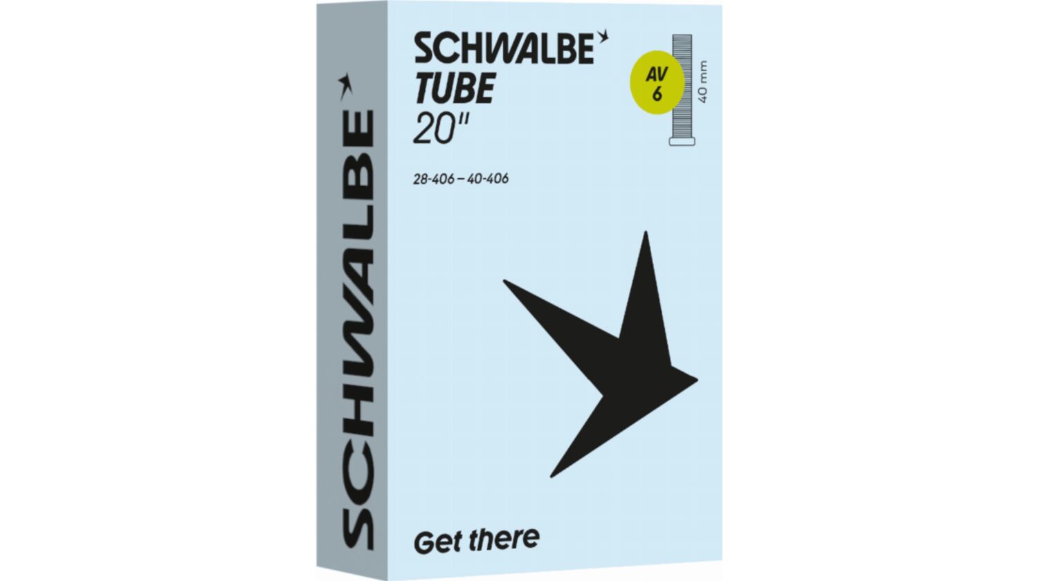 Schwalbe Standard Schlauch 20" NR. 6 schwarz ETRTO 28/40-406