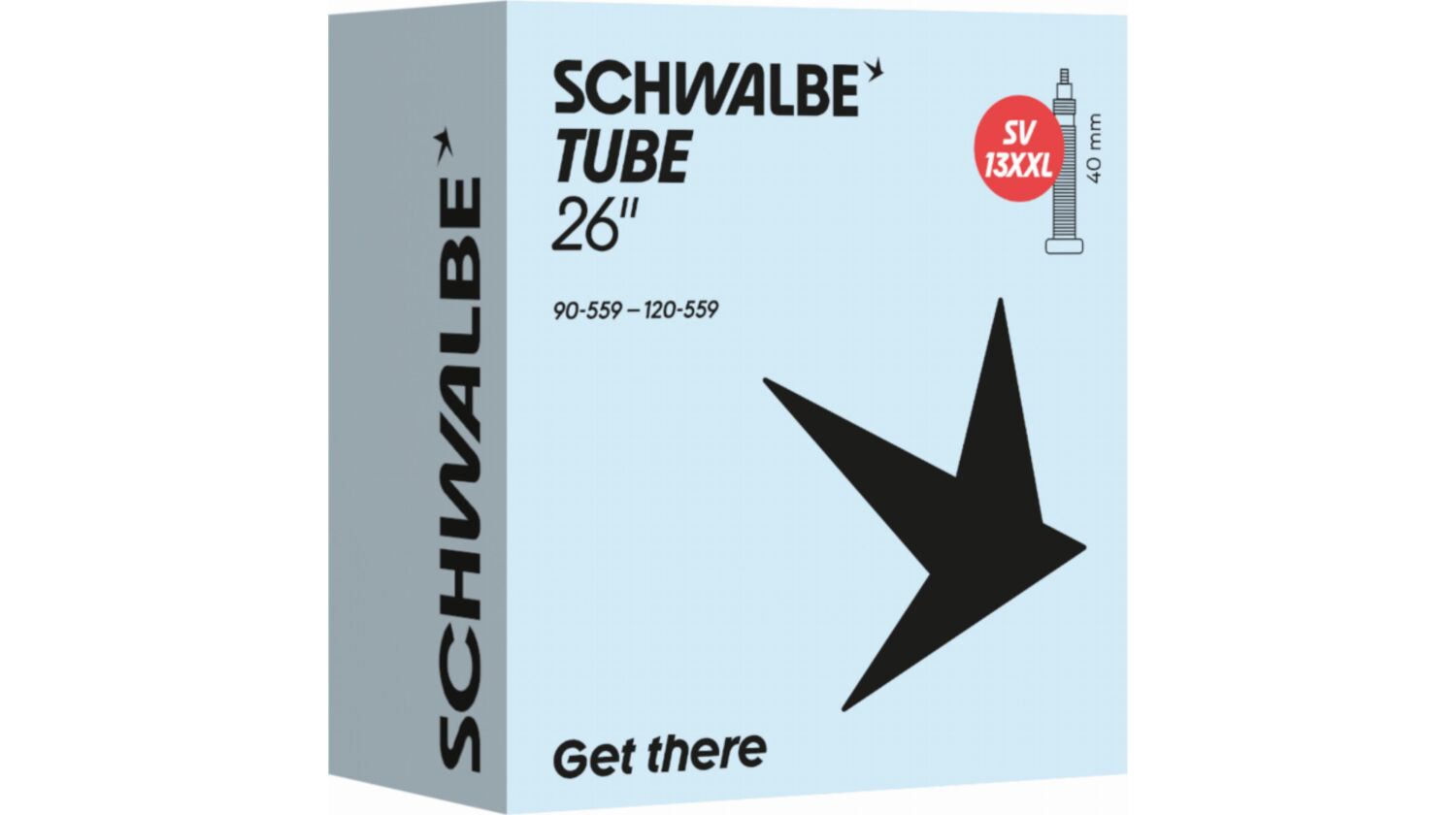 Schwalbe Standard Schlauch 26" NR. 13XXL schwarz ETRTO 90/120-559 SV 40 mm