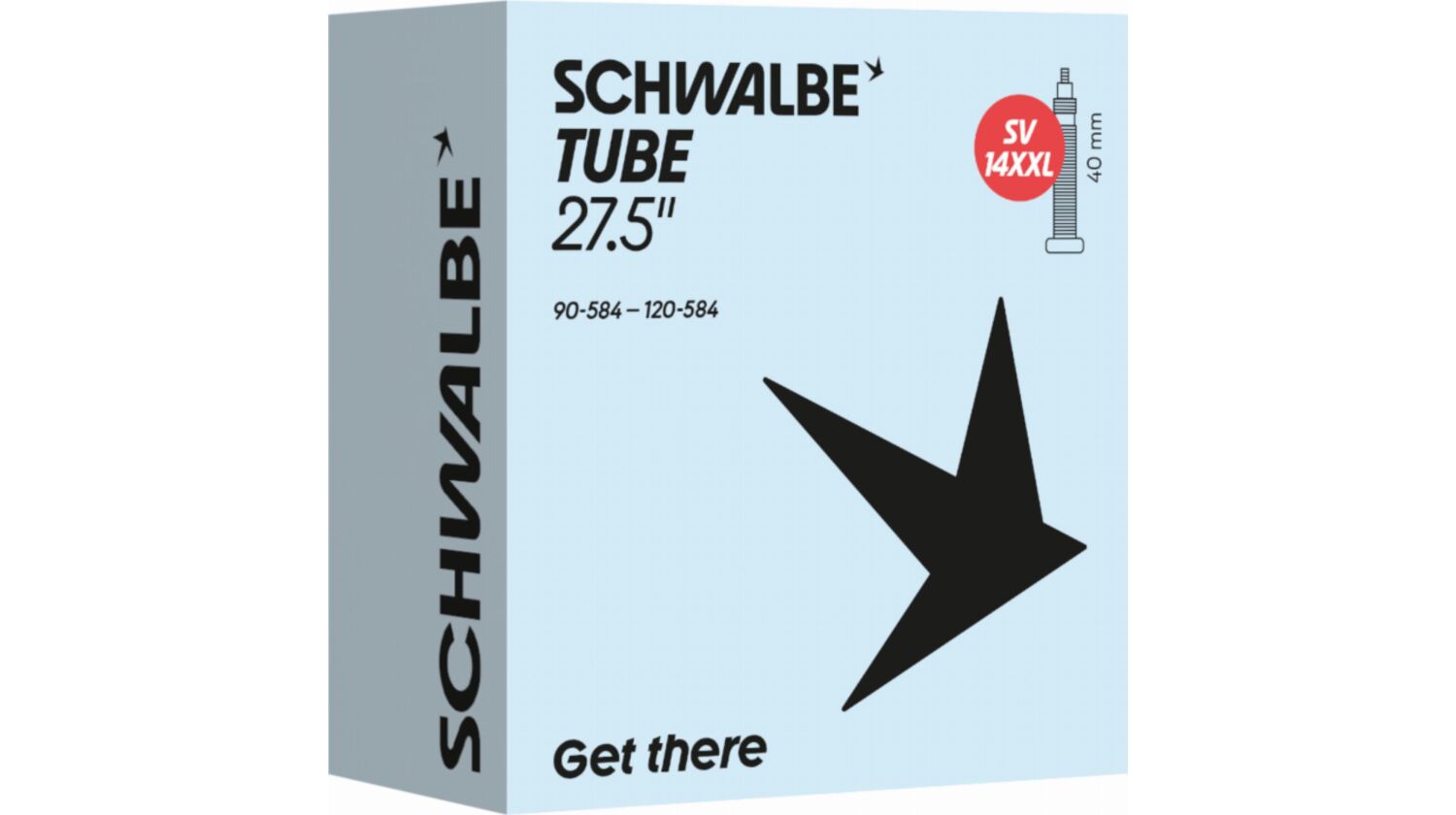 Schwalbe Standard Schlauch 27,5" NR. 14XXL schwarz ETRTO 90/120-584 SV 40 mm