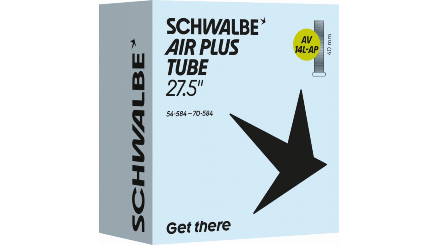 Schwalbe Air Plus Schlauch 27,5" NR. 14L-AP schwarz ETRTO 54/70-584