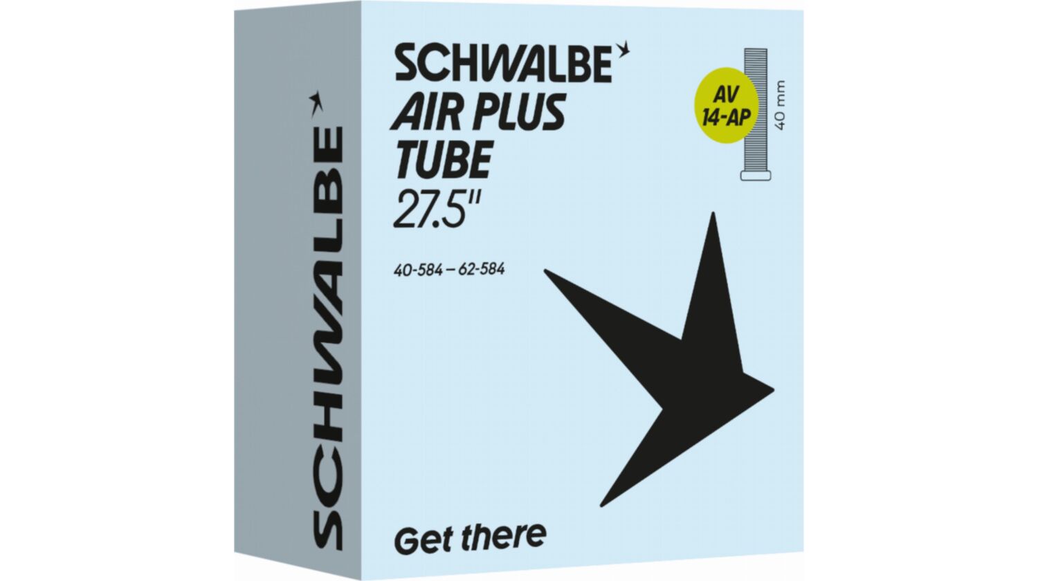 Schwalbe Air Plus Schlauch 27,5" NR. 14-AP schwarz ETRTO 40/62-584