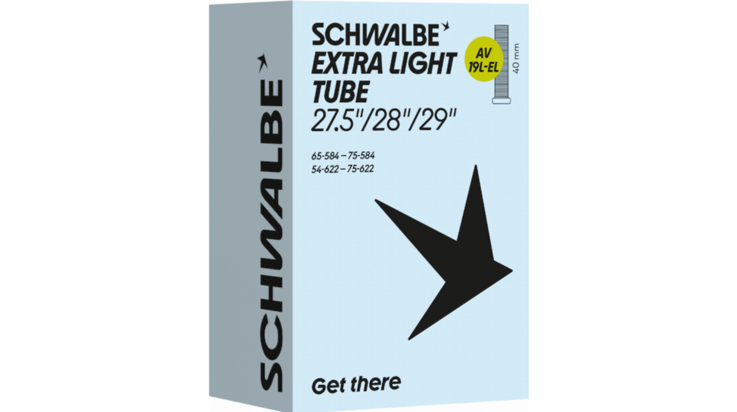 Schwalbe Extra Light Schlauch 27,5"/28"/29" NR. 19L-EL schwarz ETRTO 54/75-584/622