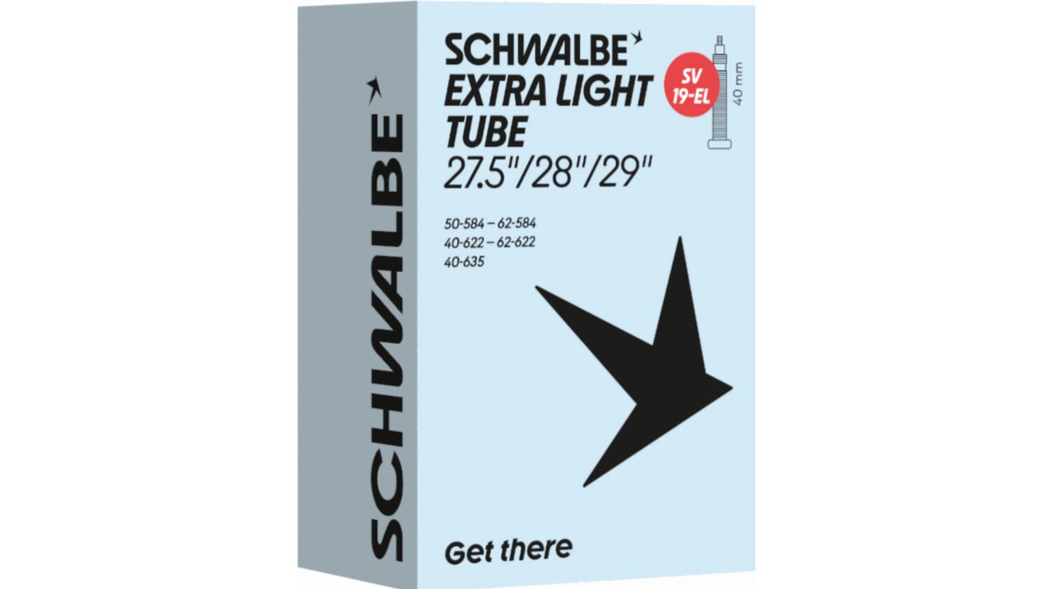 Schwalbe Extra Light Schlauch 27,5"/28"/29" NR. 19-EL schwarz ETRTO 40/62-584/635