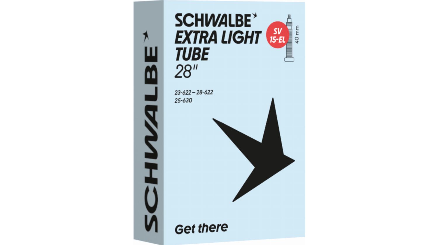 Schwalbe Extra Light Schlauch 28" NR. 15-EL schwarz ETRTO 23/28-622/630