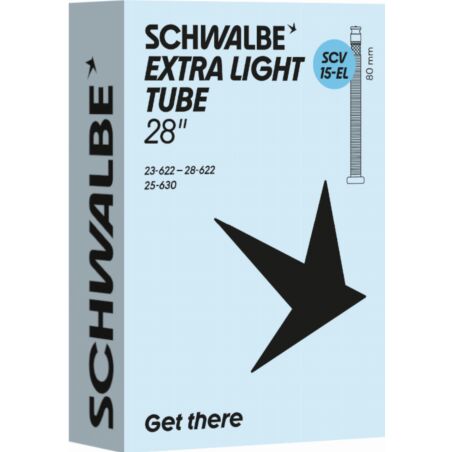 Schwalbe Extra Light Schlauch 28" NR. 15-EL schwarz ETRTO 23/28-622/630