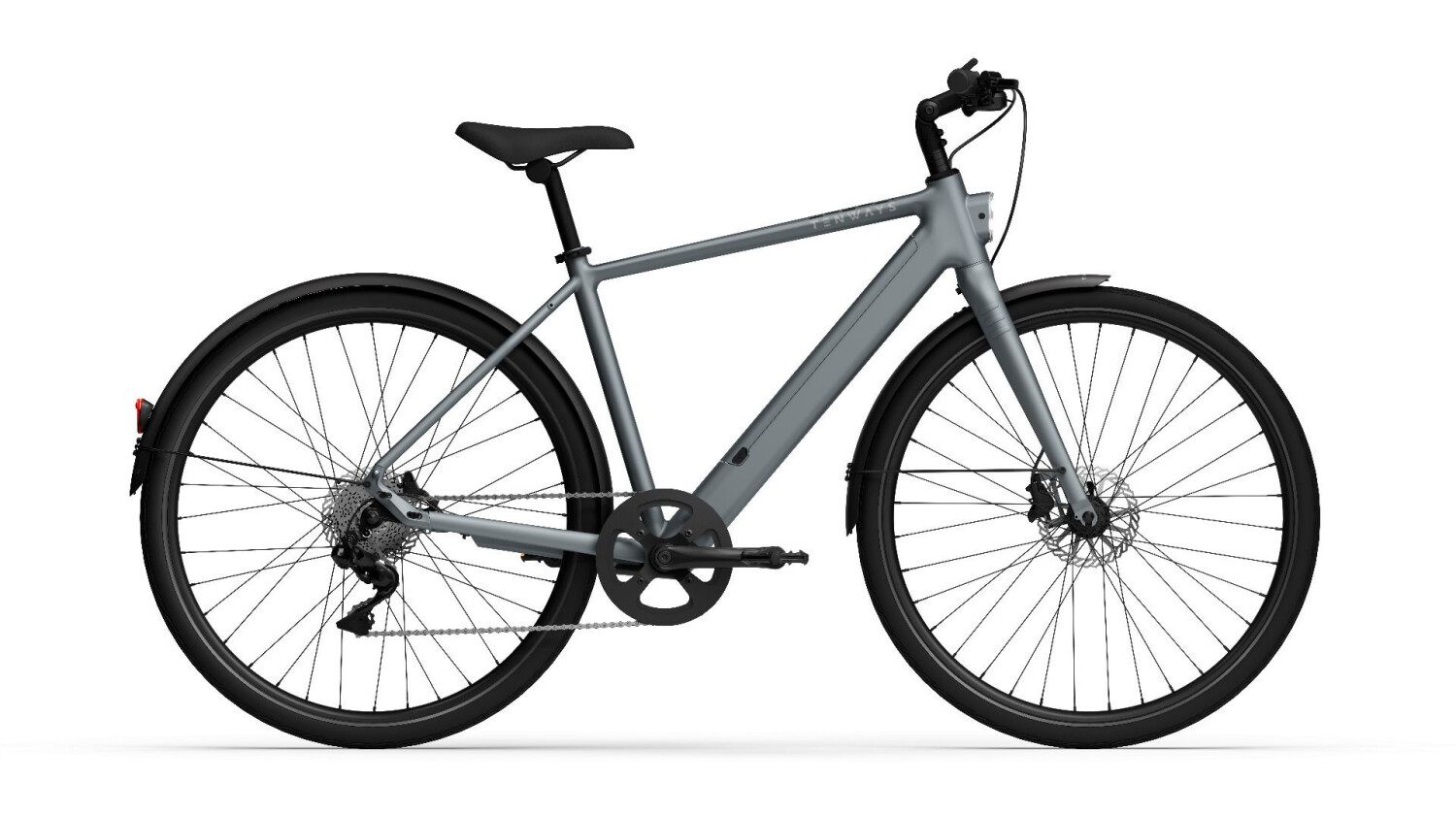 Tenways CGO600 Plus 360 Wh E-Bike Diamant 28" pebble grey