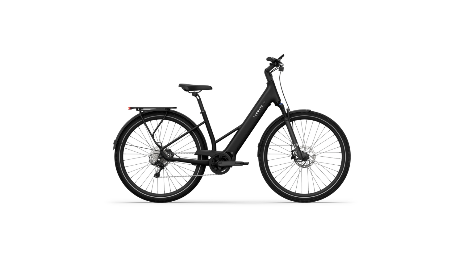 Tenways AGO AIR 560 Wh E-Bike Wave 28" midnight black 43 cm