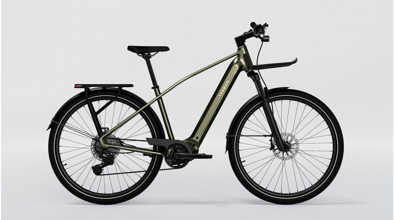 Tenways AGO X Special Edition 560 Wh E-Bike Diamant 29" olive moss 47 cm